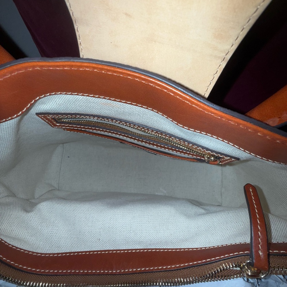 Dooney & Bourke Gray and Brown Satchel - Picture 7 of 16
